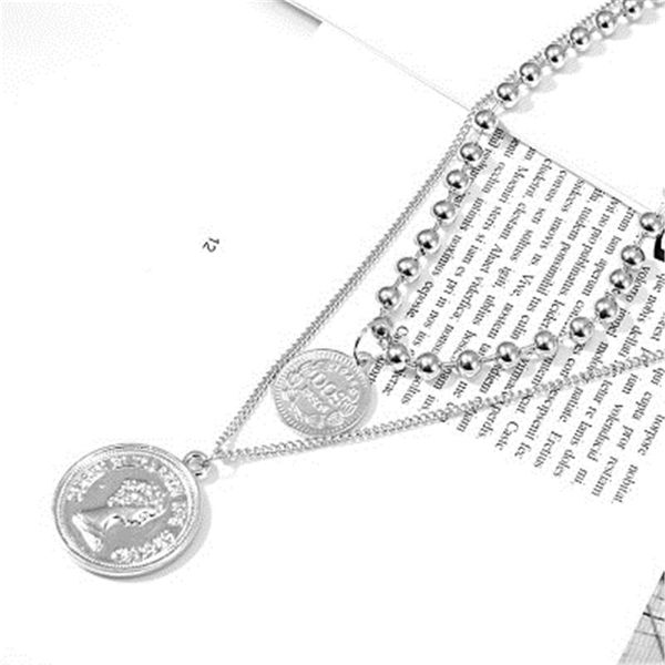euramerican character hip hop necklace female ancient metallic coin person head pendant fashionable, Silver
euramerican character hip hop necklace female ancient metallic coin person head pendant fashionable, Silver