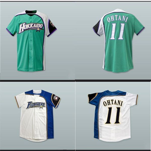 hokkaido nippon-ham fighters #11 shohei ohtani white green baseball jersey men, Blue;black
hokkaido nippon-ham fighters #11 shohei ohtani white green baseball jersey men, Blue;black