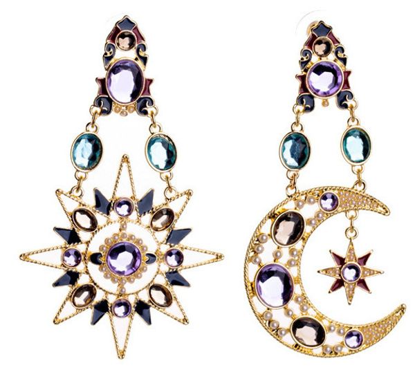 fashion earrings brincos luxury moon and star pearl blue rhinestone earing for women jewelry earings gift, Silver
fashion earrings brincos luxury moon and star pearl blue rhinestone earing for women jewelry earings gift, Silver