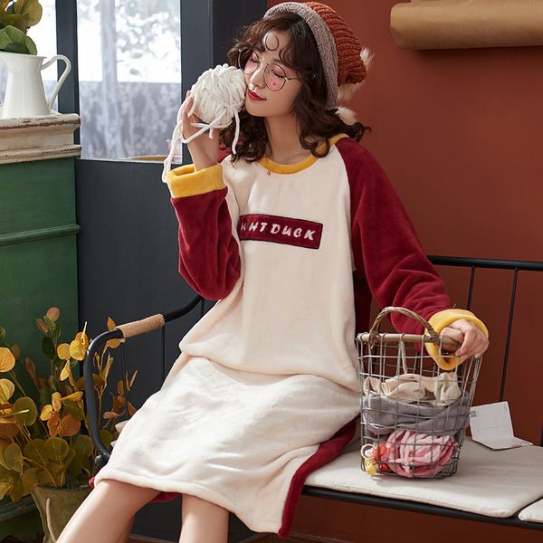 winter coral velvet nightdress flannel thickened nightgown cartoon duck women's long sleeve spring autumn and winter pajamas set, Black;red
winter coral velvet nightdress flannel thickened nightgown cartoon duck women's long sleeve spring autumn and winter pajamas set, Black;red