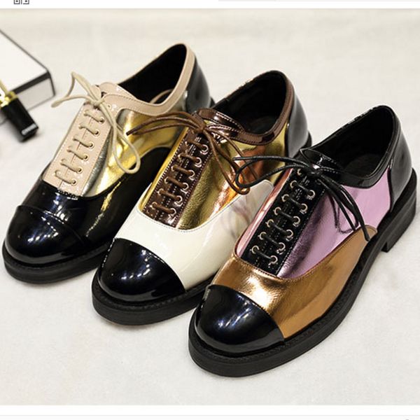 2019 autumn women fashion classic platform shoes woman pu leather brand designer round toe lace up flat shoes, Black
2019 autumn women fashion classic platform shoes woman pu leather brand designer round toe lace up flat shoes, Black