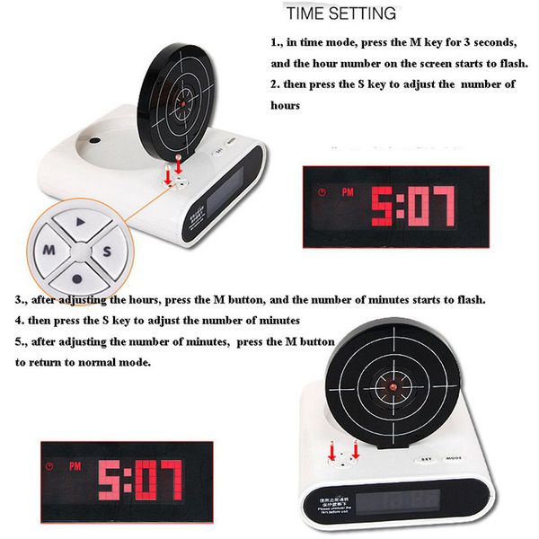creative lcd screen target electronic toy with backlight student alarm clocks toy novelty lazy people table clocks
creative lcd screen target electronic toy with backlight student alarm clocks toy novelty lazy people table clocks