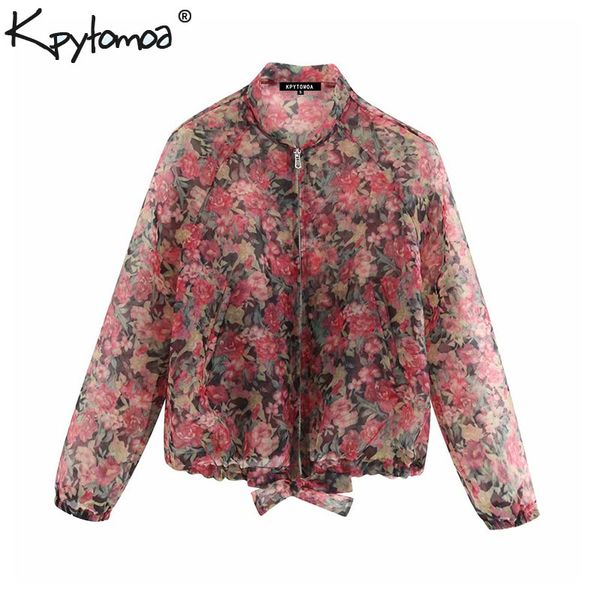 vintage stylish floral print see through jacket coat women 2019 fasjopm zipper long sleeve bow tie outerwear casaco feminino, Black;brown
vintage stylish floral print see through jacket coat women 2019 fasjopm zipper long sleeve bow tie outerwear casaco feminino, Black;brown