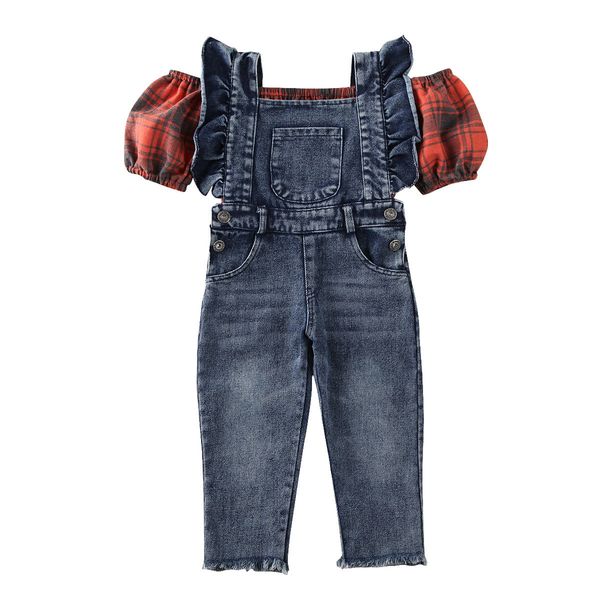 boutique kid clothes fashion kids baby girl clothes sets plaid print puff sleeve vest crop denim suspender pants outfit t200526, White
boutique kid clothes fashion kids baby girl clothes sets plaid print puff sleeve vest crop denim suspender pants outfit t200526, White