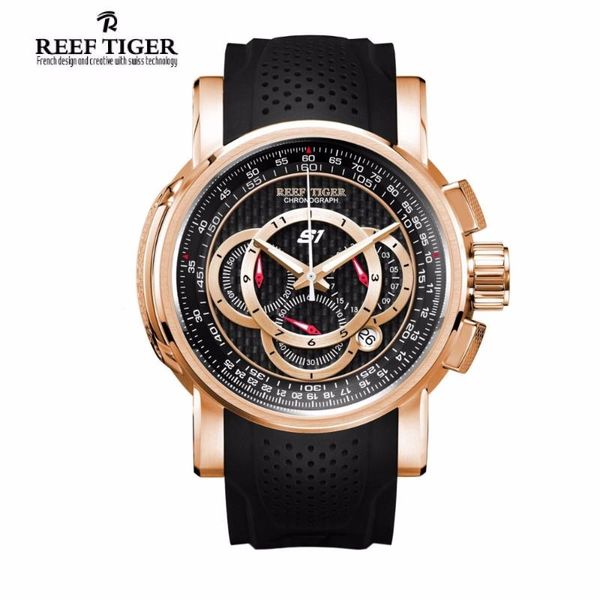 reef tiger/rt sport watches for men rose gold quartz watch with chronograph and date rga3063, Slivery;brown
reef tiger/rt sport watches for men rose gold quartz watch with chronograph and date rga3063, Slivery;brown