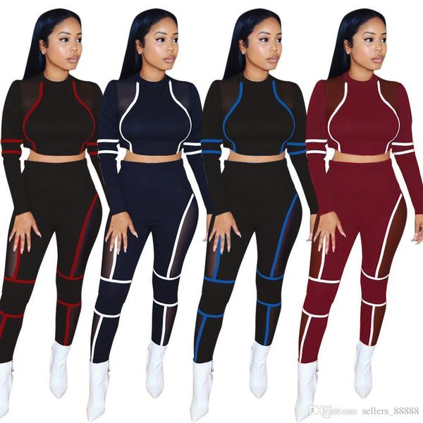 sheer mesh patchwork 2 piece tracksuit women long sleeve crop and high waist pencil pants see through two piece suits, Black
sheer mesh patchwork 2 piece tracksuit women long sleeve crop and high waist pencil pants see through two piece suits, Black
