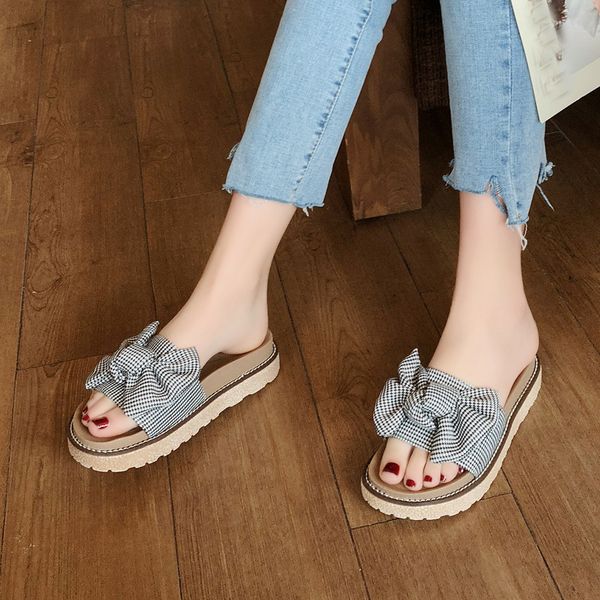 fashion plaid bowknot women lady summer girls stuffies flat casual scuff mules slides beach open toe slippers shoes zapatos muje, Black
fashion plaid bowknot women lady summer girls stuffies flat casual scuff mules slides beach open toe slippers shoes zapatos muje, Black