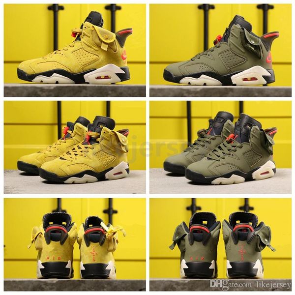 travis scott 6 mens basketball shoes 3m ts olive green yellow cactus jack baskets x 6s des chaussures designer sneakers size 40-46, Black
travis scott 6 mens basketball shoes 3m ts olive green yellow cactus jack baskets x 6s des chaussures designer sneakers size 40-46, Black