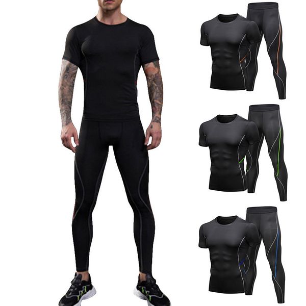 male joggers training quick dry fitness sportwear 2 piece set 2019 men sport suits gym running tshirt pants sets, Gray
male joggers training quick dry fitness sportwear 2 piece set 2019 men sport suits gym running tshirt pants sets, Gray