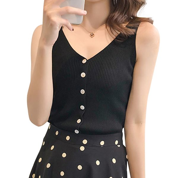 2020 women camisole sleeveless comfortable v-neck vest slim sling tank new sale, White
2020 women camisole sleeveless comfortable v-neck vest slim sling tank new sale, White