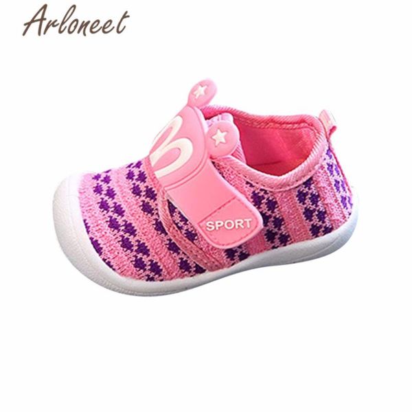 arloneet 2020 newborn girls baby mesh sneaker breathable anti-slip shoes cartoon print sneaker toddle baby cloth crib shoes