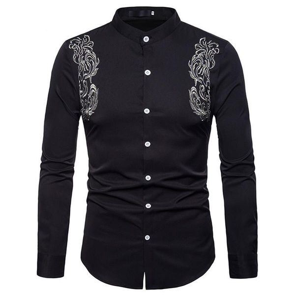 fashion print mens designer shirts long sleeve turn down males solid color shirts spring print mens casual tees, White;black
fashion print mens designer shirts long sleeve turn down males solid color shirts spring print mens casual tees, White;black