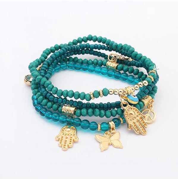 lemoer lucky kabbalah fatima hamsa hand blue evil eye charms bracelets & bangles multilayer beads turkish pulseras for women, Golden;silver
lemoer lucky kabbalah fatima hamsa hand blue evil eye charms bracelets & bangles multilayer beads turkish pulseras for women, Golden;silver