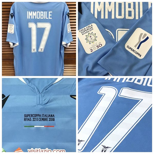 rugby lazio supercoppa 2019 match worn player issue shirt jersey short sleeves immobile football rugby custom patches sponsor, Black;gray
rugby lazio supercoppa 2019 match worn player issue shirt jersey short sleeves immobile football rugby custom patches sponsor, Black;gray