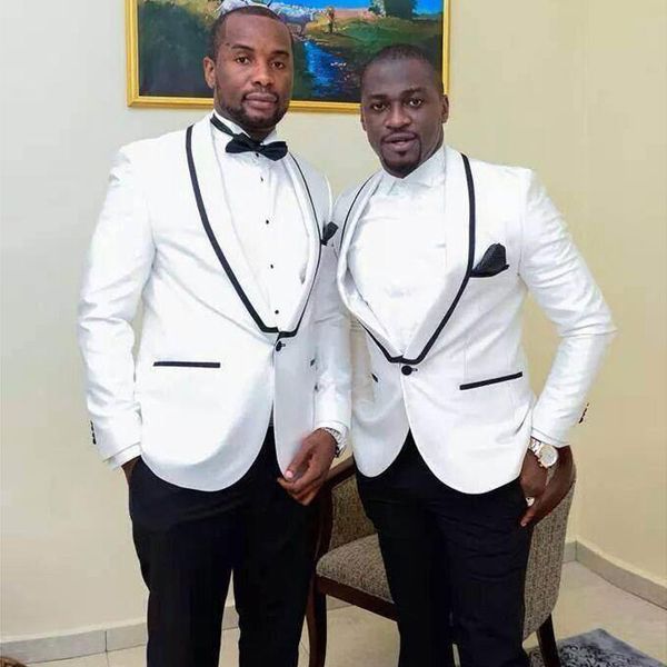 white mens prom suits shawl lapel wedding suits for men groomsman tuxedos two pieces groomsman blazers jacket+pants+bow tie, Black;gray
white mens prom suits shawl lapel wedding suits for men groomsman tuxedos two pieces groomsman blazers jacket+pants+bow tie, Black;gray