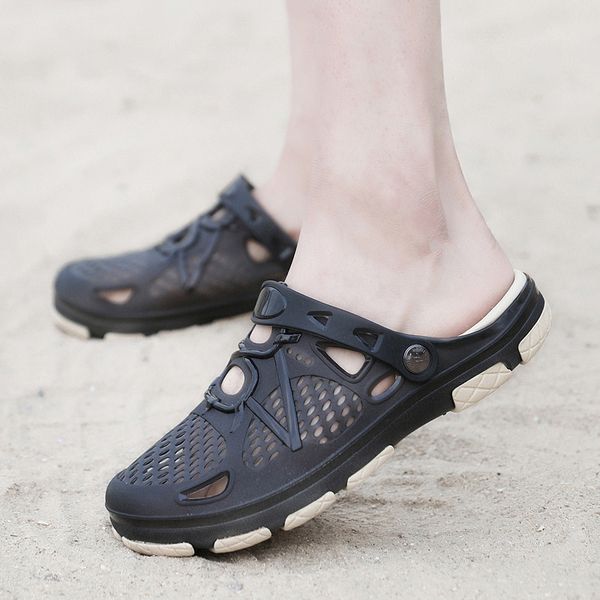 2019 new style men's sandals comfortable slippers trend of fashion porous shoes korean-style sandals casual outdoor shoes, Black
2019 new style men's sandals comfortable slippers trend of fashion porous shoes korean-style sandals casual outdoor shoes, Black
