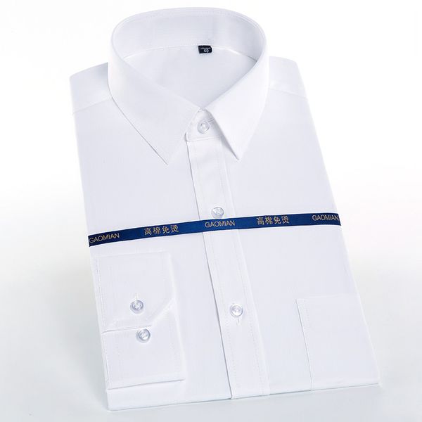 men's standard-fit long sleeve easy care shirt single pocket high-quality formal business work office solid basic dress shirts, White;black
men's standard-fit long sleeve easy care shirt single pocket high-quality formal business work office solid basic dress shirts, White;black