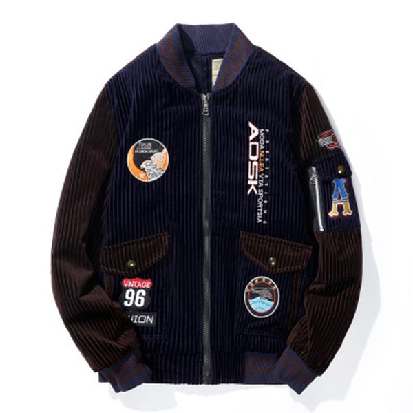 corduroy plus velvet flight suit jacket men's outerwear students autumn and winter embroidered baseball uniform men fb002, Black;brown
corduroy plus velvet flight suit jacket men's outerwear students autumn and winter embroidered baseball uniform men fb002, Black;brown