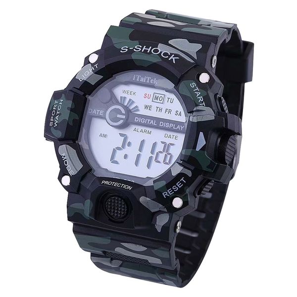 digital watch men multifunctional sports digital electronic camouflage fashion casual wrist watch plastic buckle round relojes, Slivery;brown
digital watch men multifunctional sports digital electronic camouflage fashion casual wrist watch plastic buckle round relojes, Slivery;brown