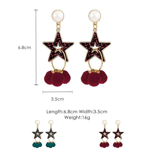 five-pointed star earrings female autumn and winter earrings personality wild winter new ear jewelry, Silver
five-pointed star earrings female autumn and winter earrings personality wild winter new ear jewelry, Silver