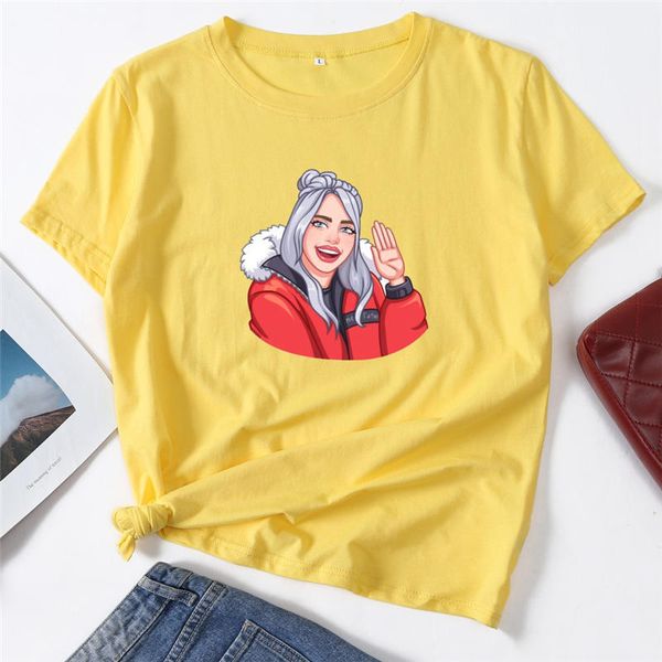 женская billie eilish tshirt вскользь тенниска o шеи короткими рукавами лето womens tshirt высокого качества футболках tops, White
женская billie eilish tshirt вскользь тенниска o шеи короткими рукавами лето womens tshirt высокого качества футболках tops, White