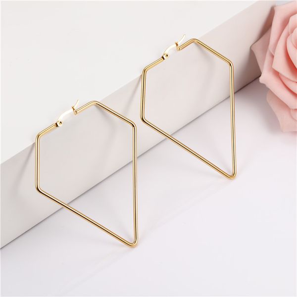 geometric hoop earrings for women stainless steel jewelry woman korean earrings 2020 fashion jewelry summer accessories, Golden;silver
geometric hoop earrings for women stainless steel jewelry woman korean earrings 2020 fashion jewelry summer accessories, Golden;silver