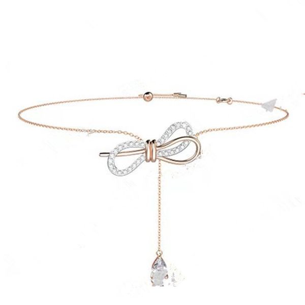 korean version of the simple bow necklace clavicle chain sterling silver zircon tassel
korean version of the simple bow necklace clavicle chain sterling silver zircon tassel