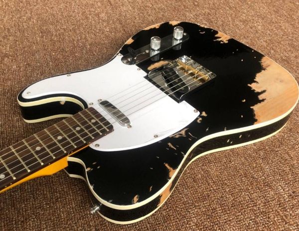 Пользовательские LTD 60s MasterBuilt Супер Увядшего Heavy Relic Black Tele TL Electric Guitar Альдер Body, Vintage
Пользовательские LTD 60s MasterBuilt Супер Увядшего Heavy Relic Black Tele TL Electric Guitar Альдер Body, Vintage