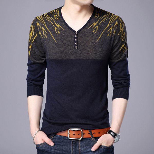 co new 2019 autumn men printed sweaters jacquard sets v-neck youth joker render a sweater, White;black
co new 2019 autumn men printed sweaters jacquard sets v-neck youth joker render a sweater, White;black