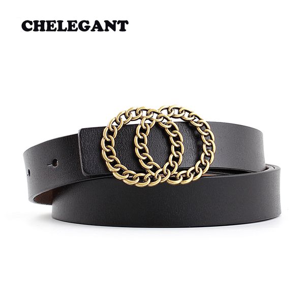 chelegant new double round buckle genuine leather women belt fashion personality belt for women wild jeans decoration, Black;brown
chelegant new double round buckle genuine leather women belt fashion personality belt for women wild jeans decoration, Black;brown