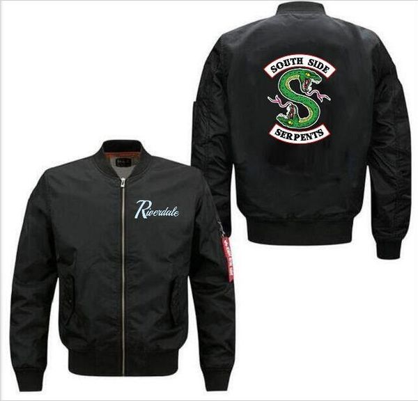 new pilot flight jacket thick warm zipper southside serpents jacket men riverdale casual top, Black;brown
new pilot flight jacket thick warm zipper southside serpents jacket men riverdale casual top, Black;brown