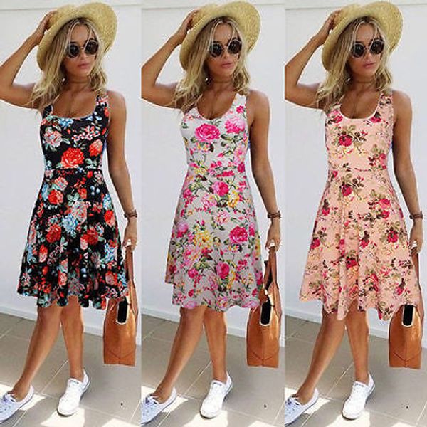 women summer sleeveless mini floral evening party beach short dress new size s-xxl, Black;gray
women summer sleeveless mini floral evening party beach short dress new size s-xxl, Black;gray