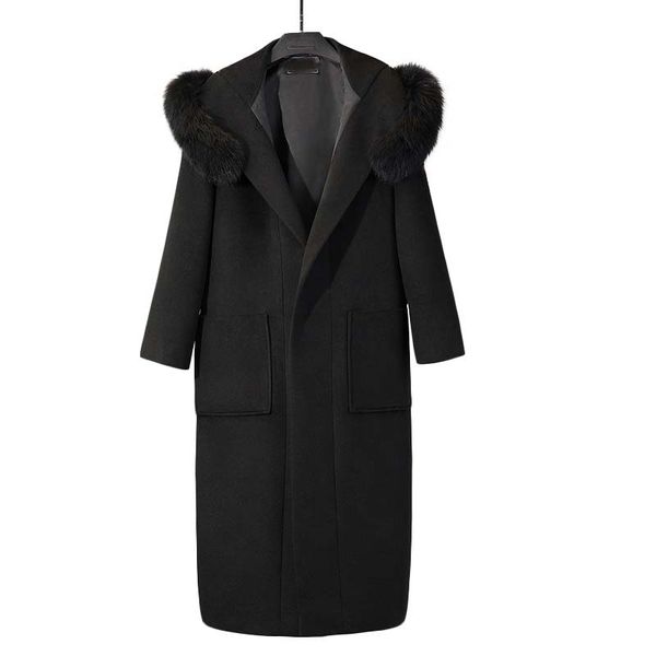 women's jacket winter fashion temperament dig fur collar women's woolen coat 2019 new thick warm hooded women woolen coat lxl05, Black
women's jacket winter fashion temperament dig fur collar women's woolen coat 2019 new thick warm hooded women woolen coat lxl05, Black