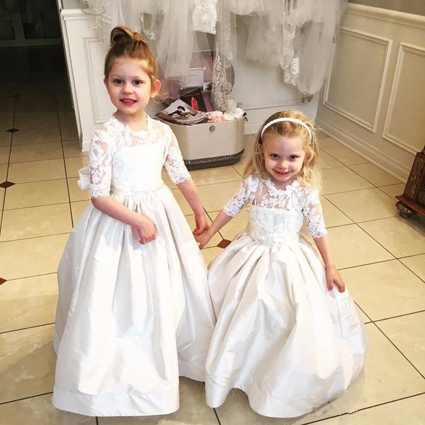sweety short sleeve jewel princess flower girl dresses 2020 lace ruffles satin floor length girls pageant dress birthday graduation dress, White;blue
sweety short sleeve jewel princess flower girl dresses 2020 lace ruffles satin floor length girls pageant dress birthday graduation dress, White;blue