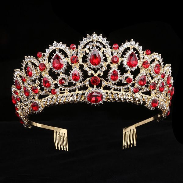 crystal tiaras rhinestone queen crowns wedding hair accessories big luxury headbands diadem with combs hair jewelry t190620, Golden;white
crystal tiaras rhinestone queen crowns wedding hair accessories big luxury headbands diadem with combs hair jewelry t190620, Golden;white