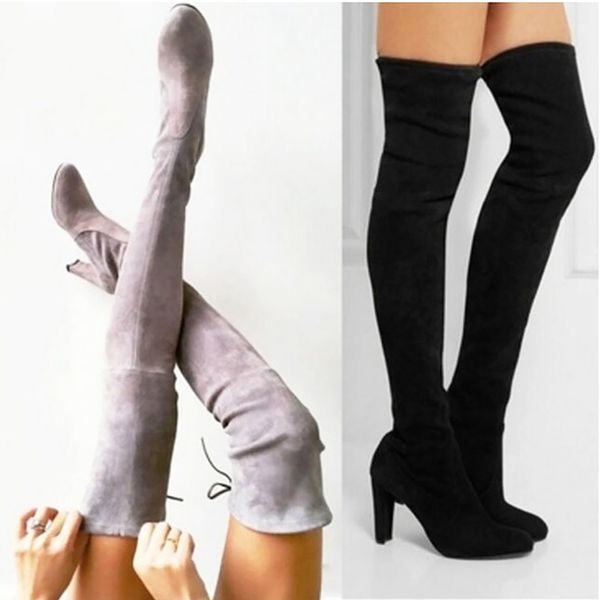 2019 slim boots women thigh high boots over the knee women shoes fashion winter snow shoes woman, Black
2019 slim boots women thigh high boots over the knee women shoes fashion winter snow shoes woman, Black