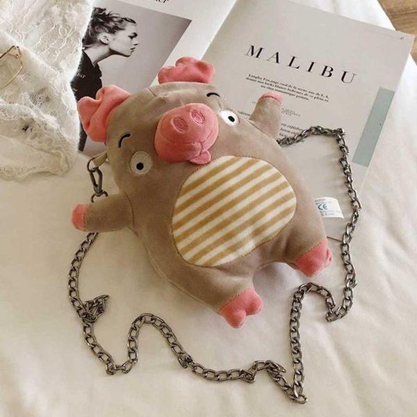 38# cute pig plush cartoon bags for women 2020 mini shoulder women bag chain contrast color messenger crossbody bags for 
38# cute pig plush cartoon bags for women 2020 mini shoulder women bag chain contrast color messenger crossbody bags for