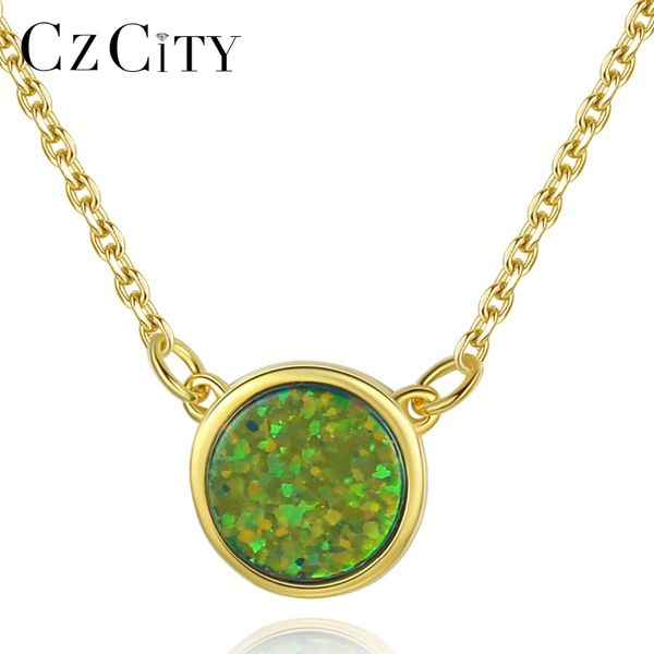 czcity new 18k gold plated 925 sterling silver round pendant necklace for women anniversary elegant collares three color jewelry
czcity new 18k gold plated 925 sterling silver round pendant necklace for women anniversary elegant collares three color jewelry