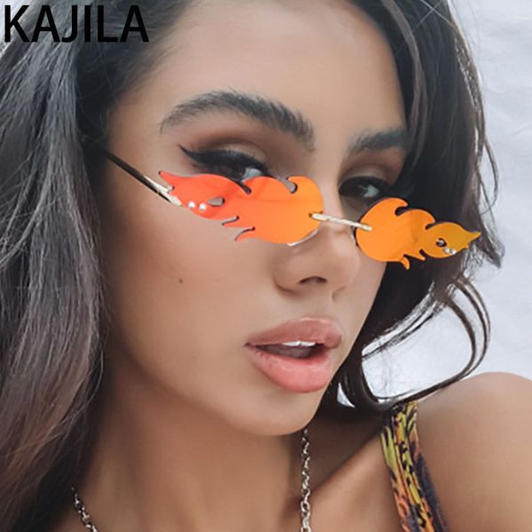 flame sunglasses women 2020 vintage rimless funny eyewear narrow fire sun glasses for woman okulary przeciwsloneczne damskie, White;black
flame sunglasses women 2020 vintage rimless funny eyewear narrow fire sun glasses for woman okulary przeciwsloneczne damskie, White;black