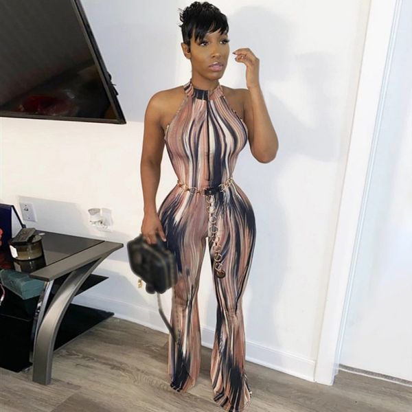 women print zipper flare pants jumpsuits fashion skinny halter sleeveless stand collar jumpsuit, Black;white
women print zipper flare pants jumpsuits fashion skinny halter sleeveless stand collar jumpsuit, Black;white