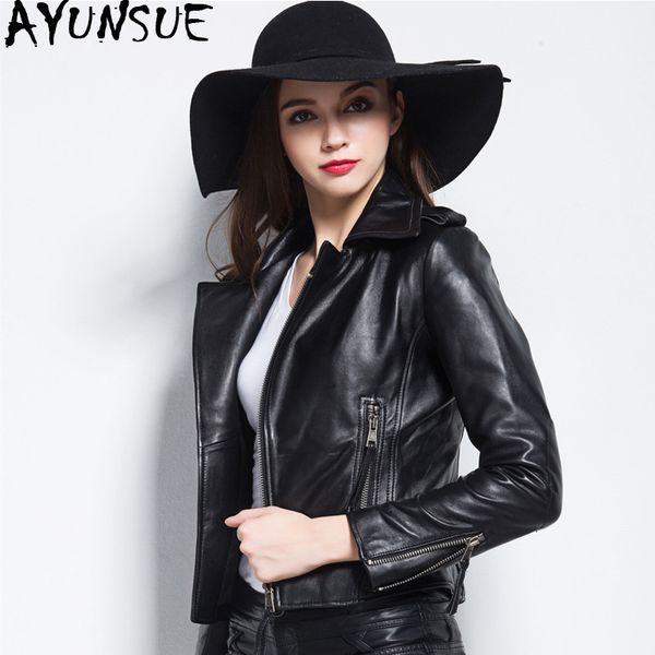real leather jacket woman spring 2019 sheepskin coat female jacket women vintage biker jackets plus size chaqueta mujer my2504, Black
real leather jacket woman spring 2019 sheepskin coat female jacket women vintage biker jackets plus size chaqueta mujer my2504, Black