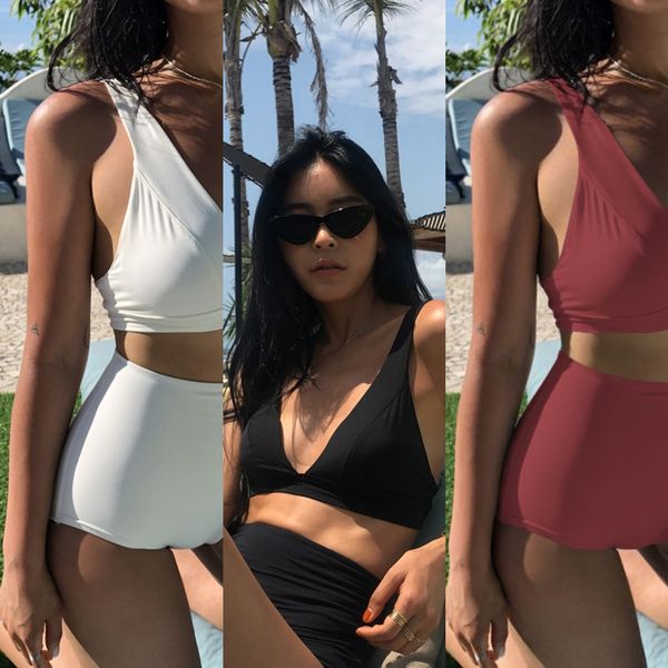 summer simple deep v high waist belly slimming split spring holiday swimsuit bikini swimsuit bikini female, Black
summer simple deep v high waist belly slimming split spring holiday swimsuit bikini swimsuit bikini female, Black