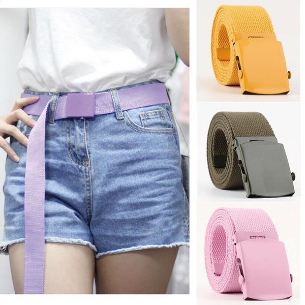 men women automatic canvas belt solid color luxury design nylon belt thicken long cloth belts knitted waistband 130cm, Black;brown
men women automatic canvas belt solid color luxury design nylon belt thicken long cloth belts knitted waistband 130cm, Black;brown