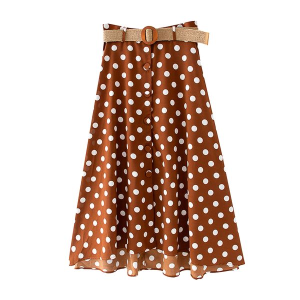 2020 summer women polka dot print skirt with belt button high waist loose midi skirt female fashion beach skirts lady jupe femme, Black
2020 summer women polka dot print skirt with belt button high waist loose midi skirt female fashion beach skirts lady jupe femme, Black