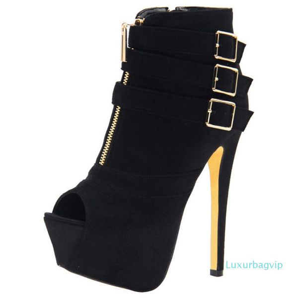new classic style handcrafted ladies high heel spring boots three buckles&ziper001 peep-toe halloween party fashion booties x1815, Black
new classic style handcrafted ladies high heel spring boots three buckles&ziper001 peep-toe halloween party fashion booties x1815, Black