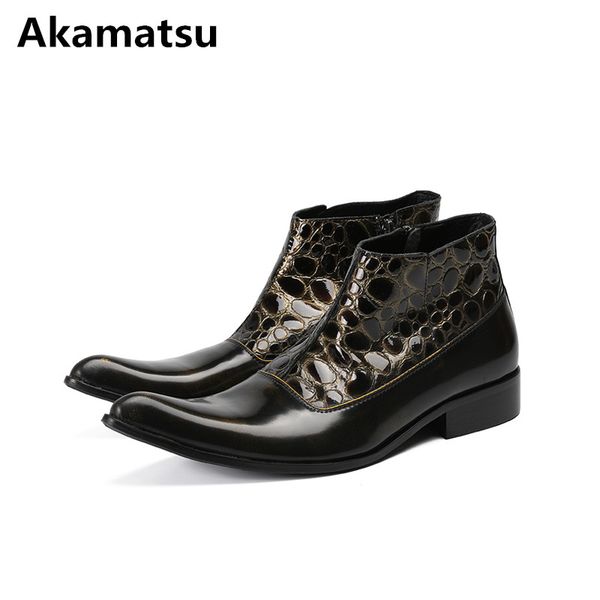 2018 botas militares classic patent genuine leather high army shoes mens dress boots plus size rain boots men pointed toe, Black
2018 botas militares classic patent genuine leather high army shoes mens dress boots plus size rain boots men pointed toe, Black