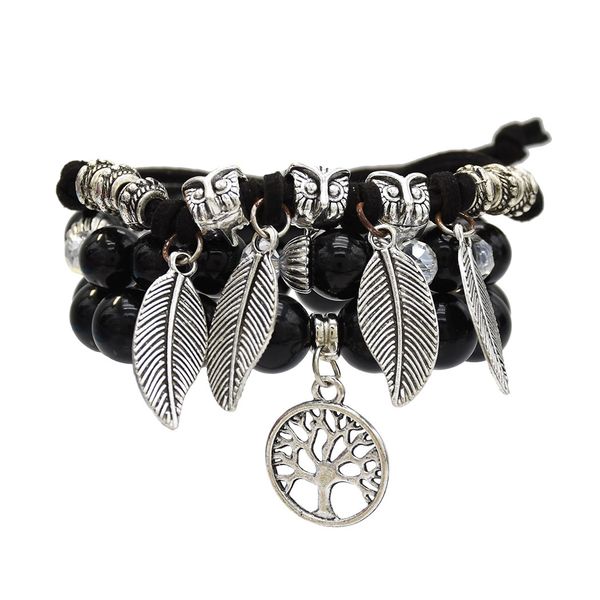 new european and american fashion bracelet multi-layer bracelet trend street snap joker bracelet women's first accessories, Black
new european and american fashion bracelet multi-layer bracelet trend street snap joker bracelet women's first accessories, Black