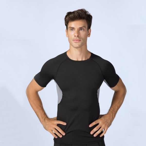 mens gym rashguard t shirt short sleeve quick-drying breathable bottoming round collar t-shirt sports elastic running shirt, Black;red
mens gym rashguard t shirt short sleeve quick-drying breathable bottoming round collar t-shirt sports elastic running shirt, Black;red