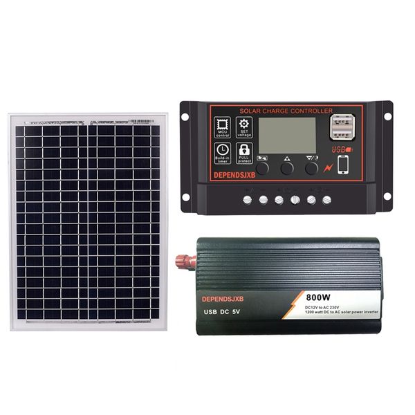 ffyy-18v20w solar panel +12v 10/20/30/40/50a controller + 800w inverter dc12v-ac230v solar power generation kit, for outdoor and
ffyy-18v20w solar panel +12v 10/20/30/40/50a controller + 800w inverter dc12v-ac230v solar power generation kit, for outdoor and