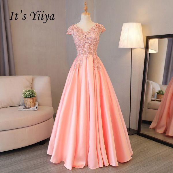it's yiiya pink popular short sleeve v-neck evening gown simple bling crystal illusion lace up luxury bride evening dresses l040, White;black
it's yiiya pink popular short sleeve v-neck evening gown simple bling crystal illusion lace up luxury bride evening dresses l040, White;black